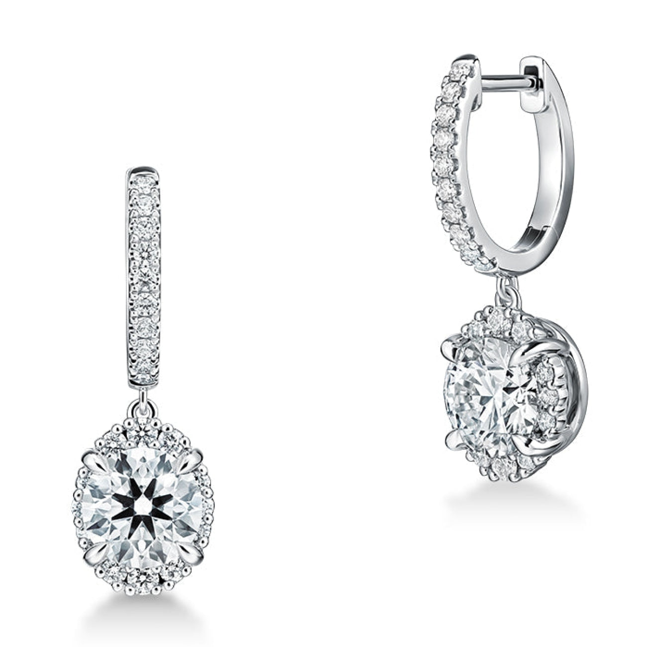 White gold cheap leverback earrings