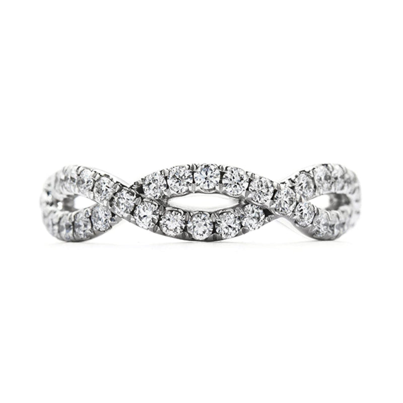 Hearts On Fire Jewelry - Envelop Split Shank Eternity 18K White Gold Bandet | Manfredi Jewels