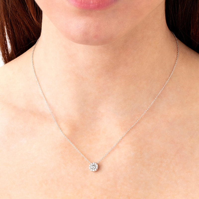 Hearts On Fire Jewelry - Fulfillment 18K White Gold 0.50 ct Diamond Pendant Necklace | Manfredi Jewels