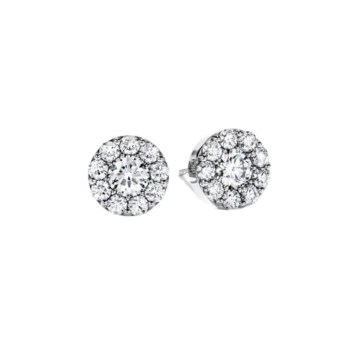 Hearts On Fire Jewelry - Fulfillment 18K White Gold 1.0 ct Diamond Stud Earrings | Manfredi Jewels