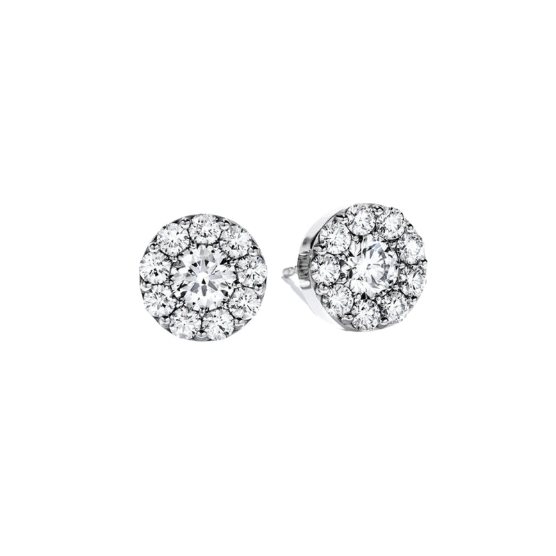 Hearts On Fire Jewelry - Fulfillment 18K White Gold 1.0 ct Diamond Stud Earrings | Manfredi Jewels