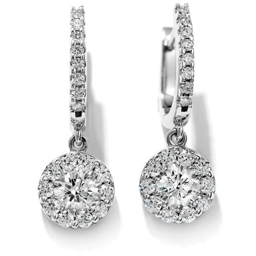 Hearts On Fire Jewelry - Fulfillment 18K White Gold 2.0 ct Diamond Drop Earrings | Manfredi Jewels