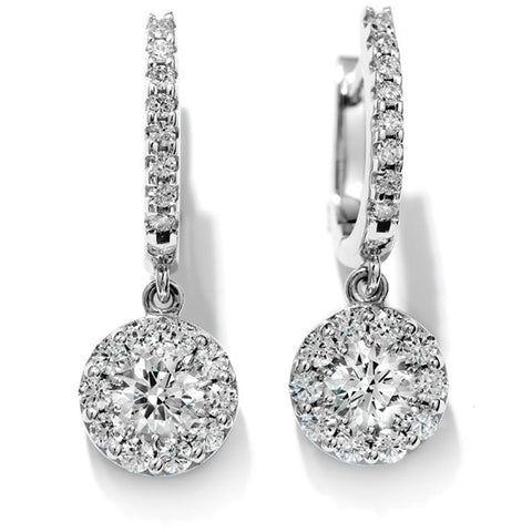 Hearts on Fire 18K White Gold 2.0 ct Diamond Drop Earrings