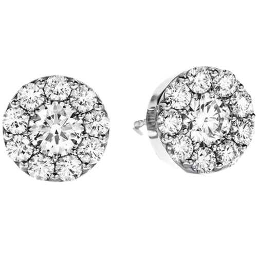 Hearts On Fire Jewelry - Fulfillment 18K White Gold Stud Earrings | Manfredi Jewels