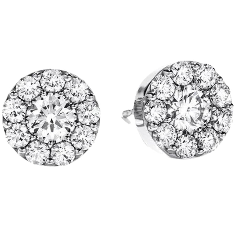 Hearts On Fire Jewelry - Fulfillment 18K White Gold Stud Earrings | Manfredi Jewels
