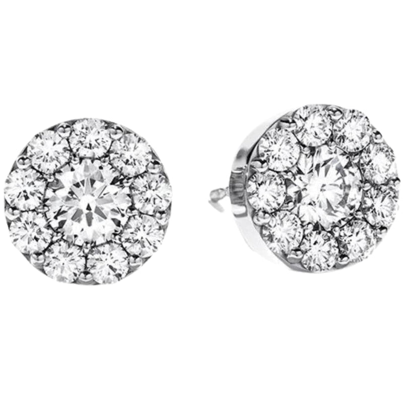 Hearts On Fire Jewelry - Fulfillment 18K White Gold Stud Earrings | Manfredi Jewels