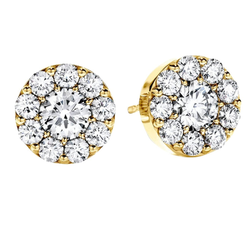 Hearts On Fire Jewelry - Fulfillment Stud 18K Yellow Gold Earrings | Manfredi Jewels