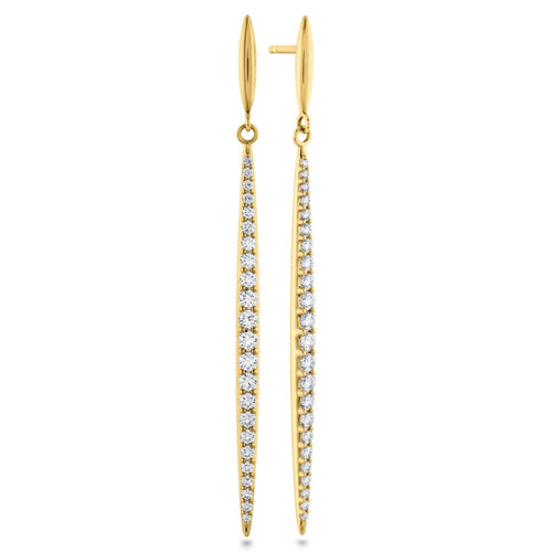 Hearts On Fire Jewelry - Hof 18K Yellow Gold Classic Stiletto Earrings | Manfredi Jewels