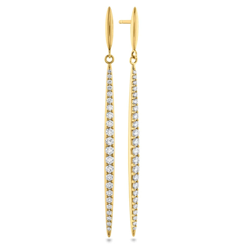 Hearts On Fire Jewelry - Hof 18K Yellow Gold Classic Stiletto Earrings | Manfredi Jewels