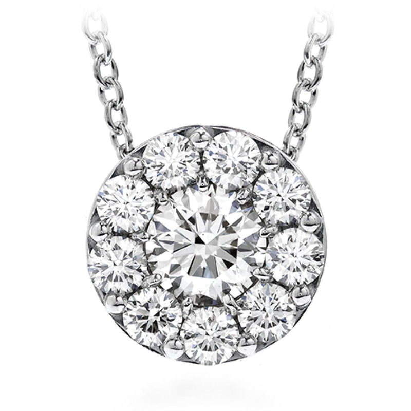 Hearts On Fire Jewelry - Large Fulfillment Pendant 18K White Gold Necklace | Manfredi Jewels