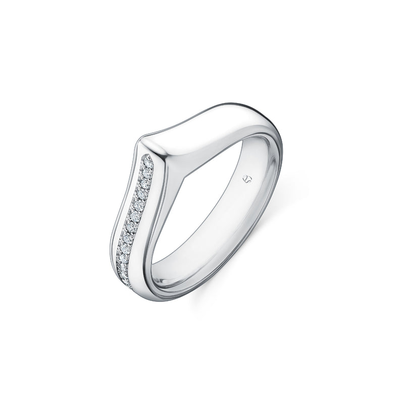 Hearts On Fire Jewelry - LU 18K White Gold Diamond Band Ring | Manfredi Jewels