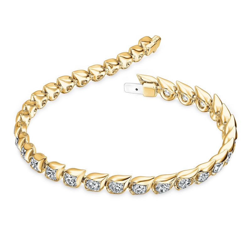 Hearts On Fire Jewelry - LU Droplet 18K Yellow Gold Diamond Bracelet | Manfredi Jewels