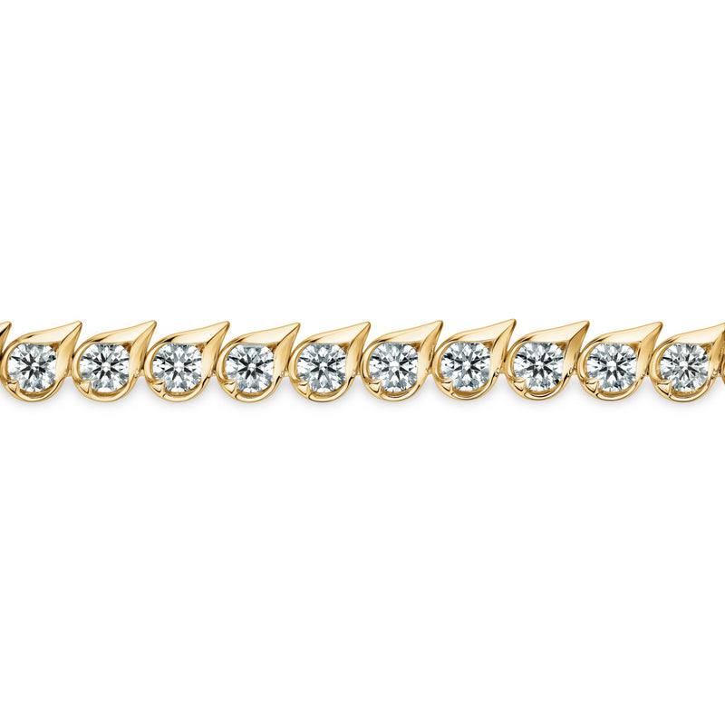 Hearts On Fire Jewelry - LU Droplet 18K Yellow Gold Diamond Bracelet | Manfredi Jewels