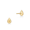 Hearts On Fire Jewelry - LU Droplet 18K Yellow Gold Diamond Stud Earrings | Manfredi Jewels