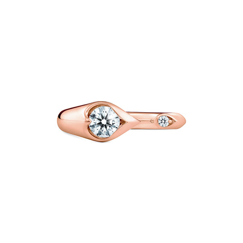 Hearts On Fire Jewelry - LU Open 18K Rose Gold Droplet Diamond Ring | Manfredi Jewels