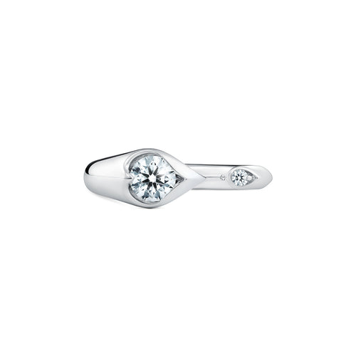 Hearts On Fire Jewelry - LU Open 18K White Gold Droplet Diamond Ring | Manfredi Jewels
