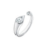 Hearts On Fire Jewelry - LU Open 18K White Gold Droplet Diamond Ring | Manfredi Jewels