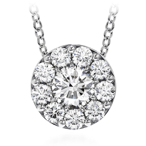Hearts On Fire Jewelry - Medium Fulfillment Pendant 18K White Gold Necklace | Manfredi Jewels