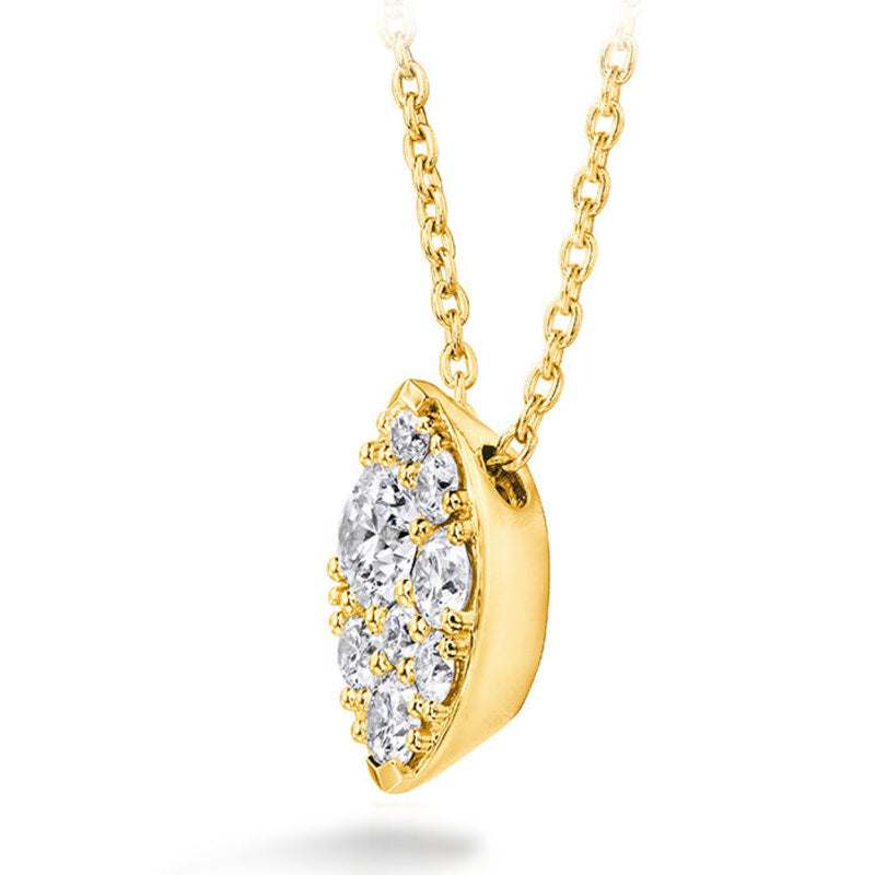 Hearts On Fire Jewelry - Tessa 18K Yellow Gold Diamond Navette Pendant Necklace | Manfredi Jewels