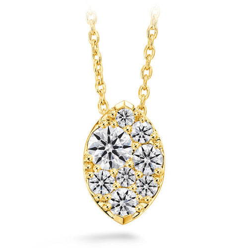 Hearts On Fire Jewelry - Tessa 18K Yellow Gold Diamond Navette Pendant Necklace | Manfredi Jewels