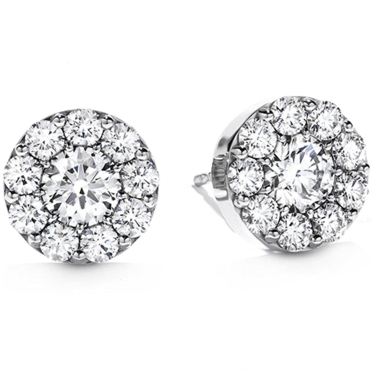 Hearts On Fire Jewelry - X Large Fulfillment Stud 18K White Gold Earrings | Manfredi Jewels