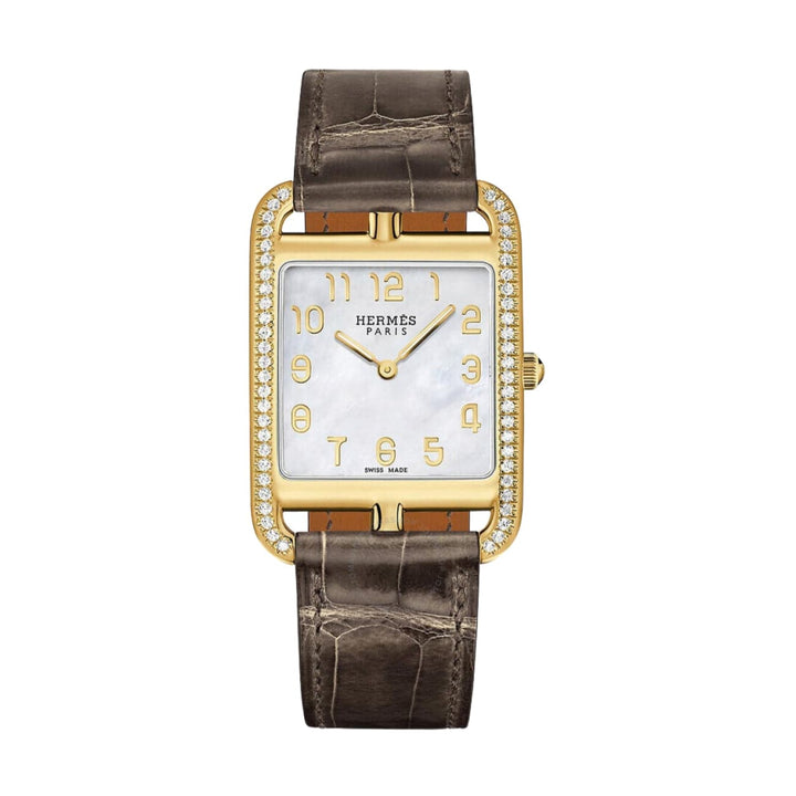 Hermès Watches - CAPE COD - MOTHER OF PEARL DIAMOND SET LARGE WATCH | Manfredi Jewels
