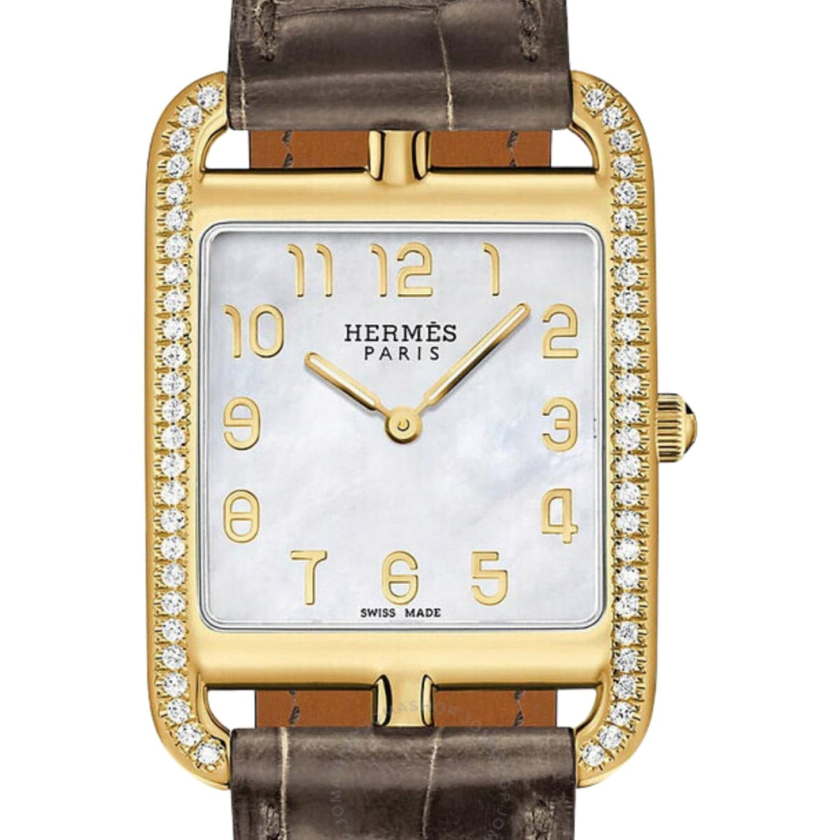 Hermès Watches - CAPE COD - MOTHER OF PEARL DIAMOND SET LARGE WATCH | Manfredi Jewels