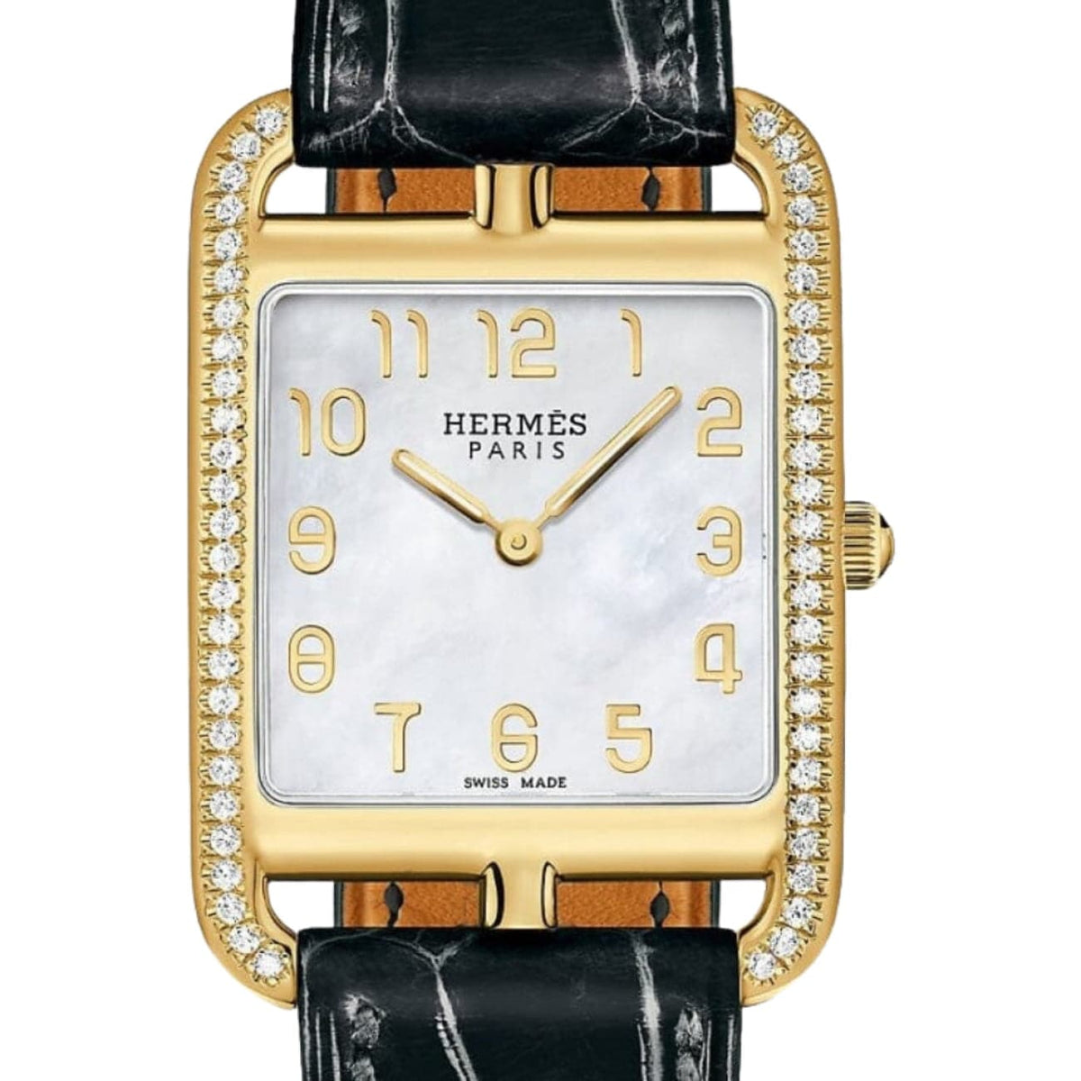 Hermès Watches - CAPE COD - MOTHER OF PEARL DIAMOND SET LARGE WATCH | Manfredi Jewels