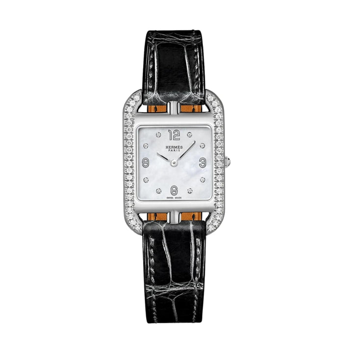 Hermès Watches - CAPE COD - MOTHER OF PEARL DIAMOND SET MEDIUM WATCH | Manfredi Jewels