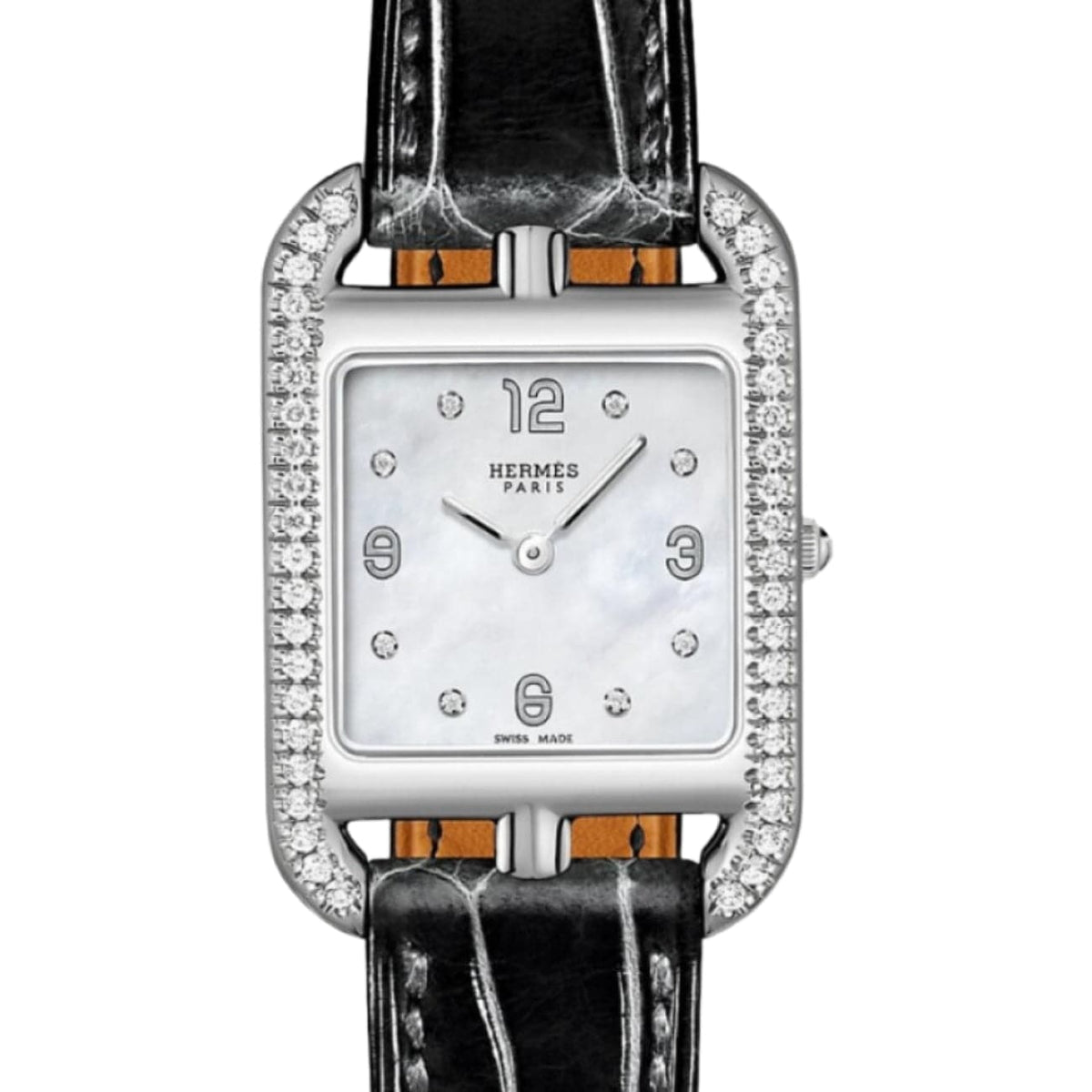 Hermès Watches - CAPE COD - MOTHER OF PEARL DIAMOND SET MEDIUM WATCH | Manfredi Jewels