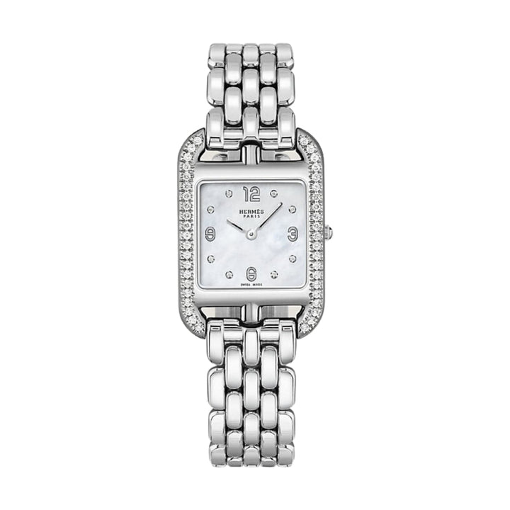 Hermès Watches - CAPE COD - MOTHER OF PEARL DIAMOND SET MEDIUM WATCH | Manfredi Jewels