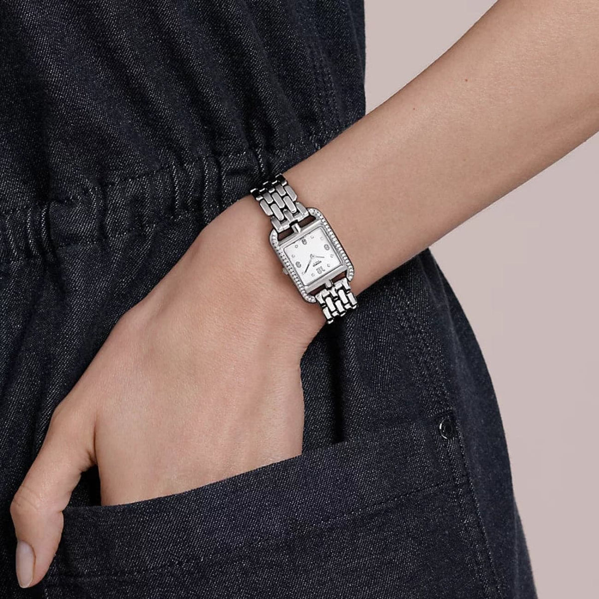 Hermès Watches - CAPE COD - MOTHER OF PEARL DIAMOND SET MEDIUM WATCH | Manfredi Jewels