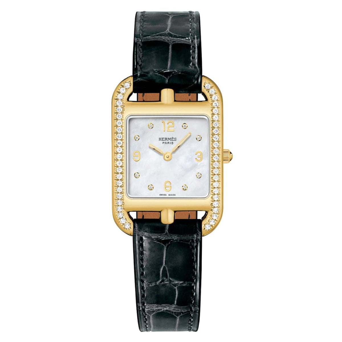 Hermès Watches - CAPE COD - MOTHER OF PEARL DIAMOND SET MEDIUM WATCH | Manfredi Jewels