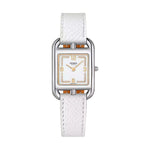 Hermès Watches - CAPE COD WHITE LACQUERED DIAMOND SET MEDIUM WATCH | Manfredi Jewels