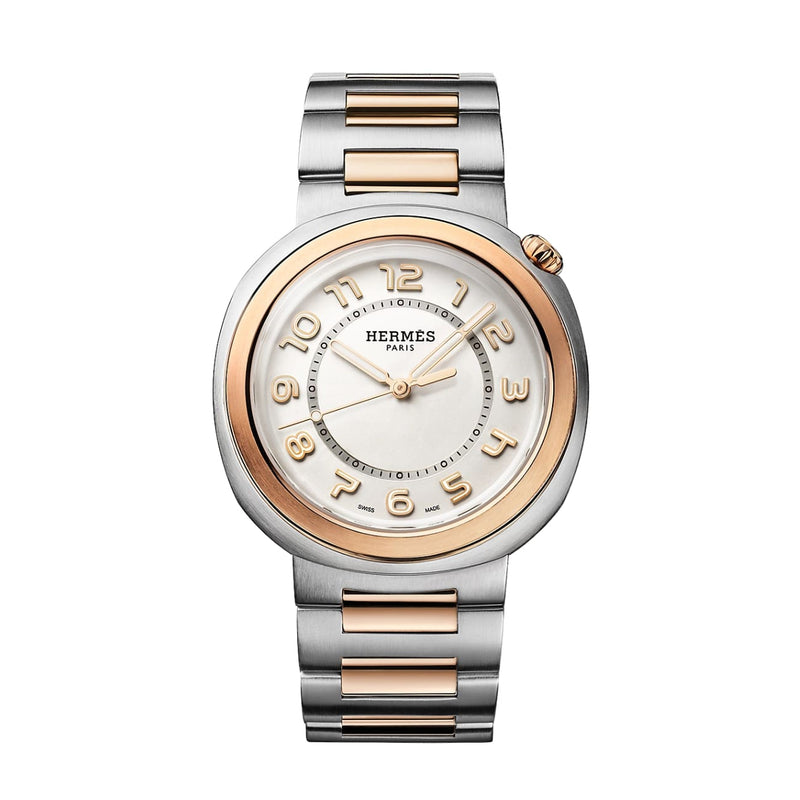 Hermès New Watches - CUT - TWO TONE LARGE WATCH | Manfredi Jewels