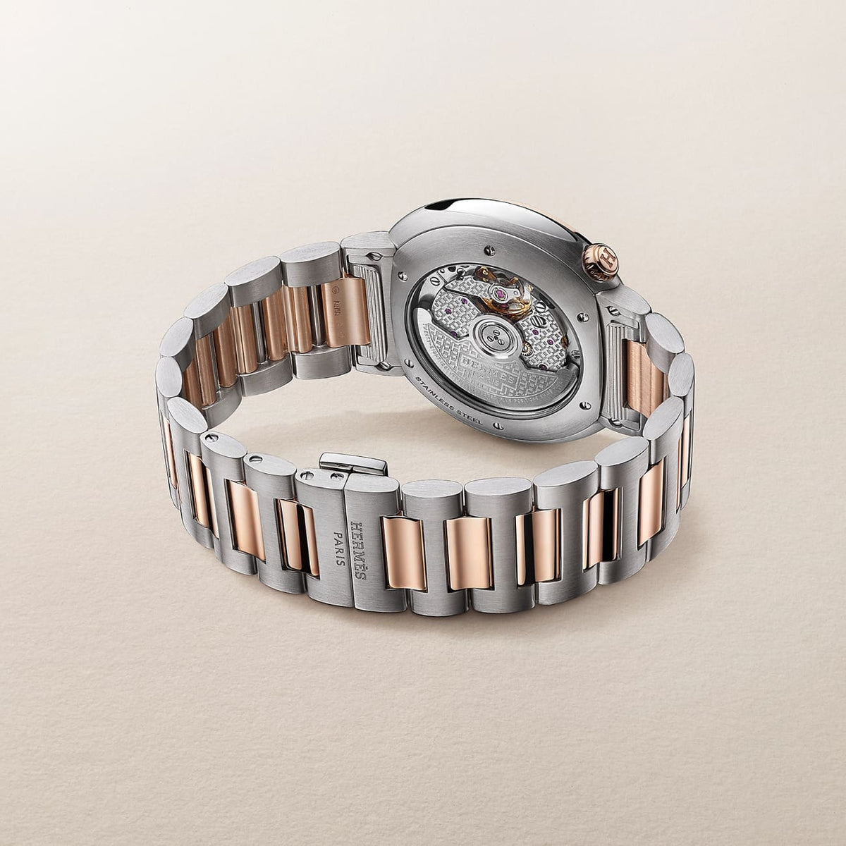 Hermès New Watches - CUT - TWO TONE LARGE WATCH | Manfredi Jewels