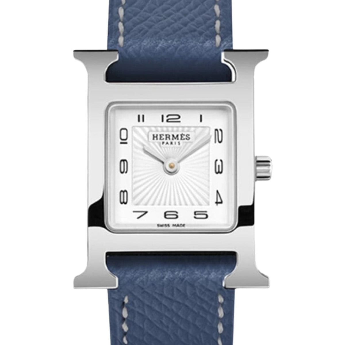 Hermès Watches - HEURE H - SUNBURST WHITE MINI WATCH | Manfredi Jewels
