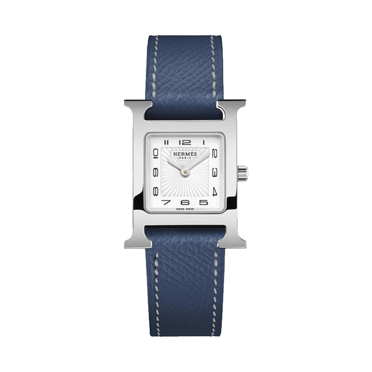 Hermès Watches - HEURE H - SUNBURST WHITE MINI WATCH | Manfredi Jewels