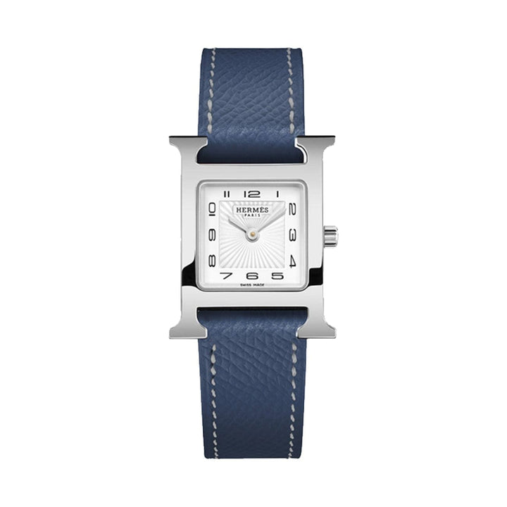 Hermès Watches - HEURE H - SUNBURST WHITE MINI WATCH | Manfredi Jewels