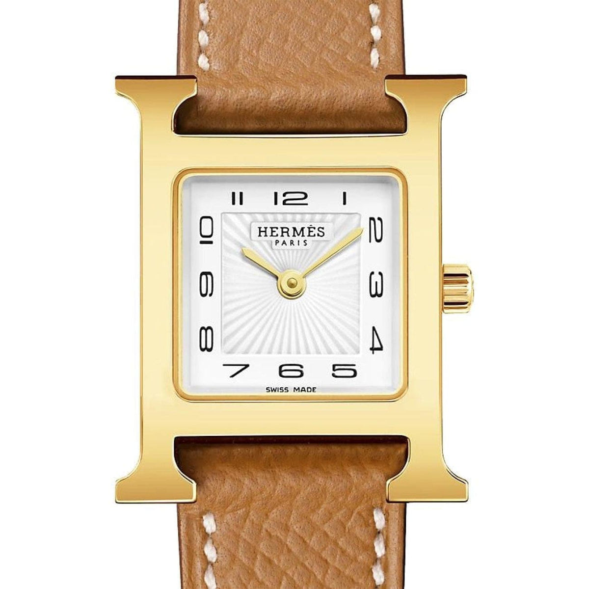 Hermès Watches - HEURE H - WHITE SUNBURST SMALL WATCH | Manfredi Jewels