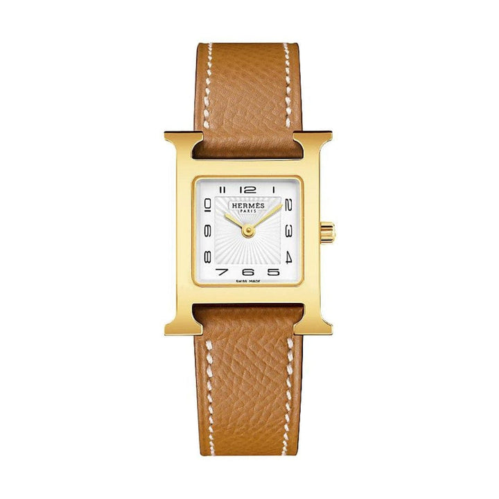 Hermès Watches - HEURE H - WHITE SUNBURST SMALL WATCH | Manfredi Jewels