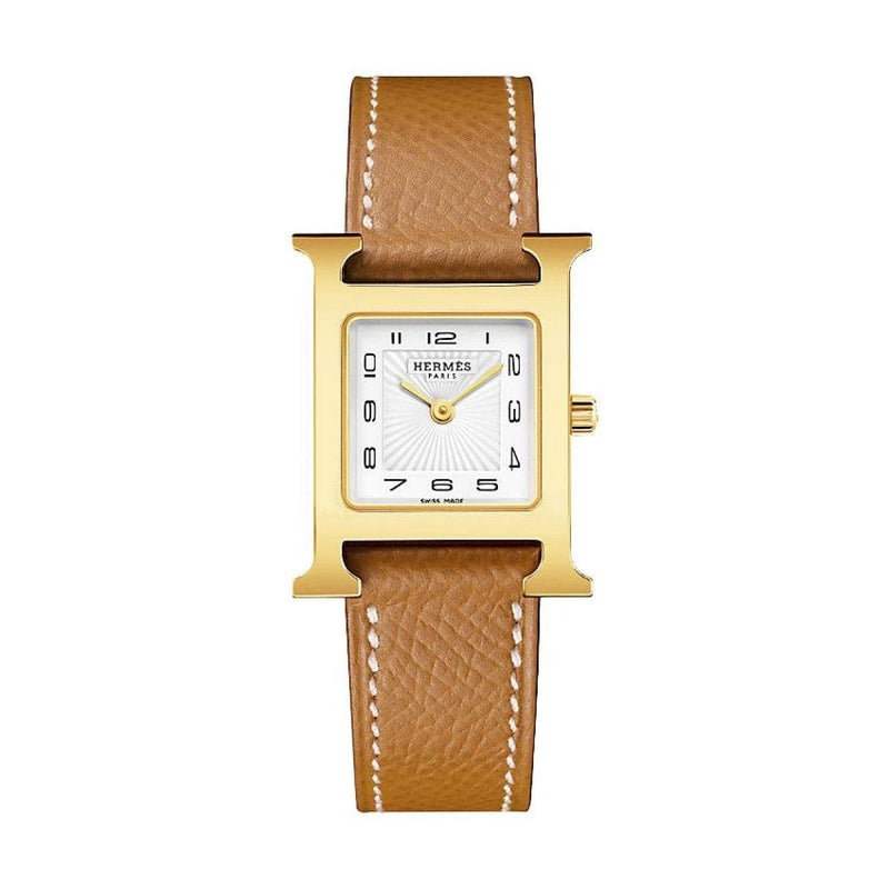 Hermès Watches - HEURE H - WHITE SUNBURST SMALL WATCH | Manfredi Jewels