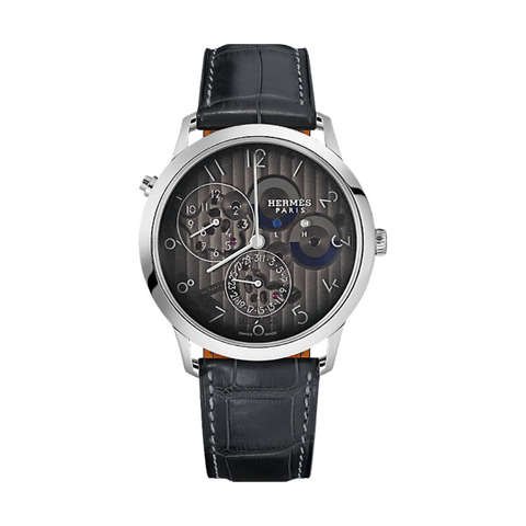 SLIM D - HERMES TRANSLUCENT BLACK SMOKED LARGE WATCH