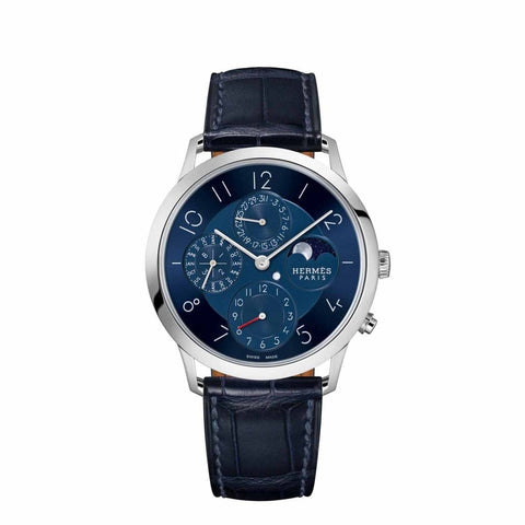 Slim d'Hermès Quantième Perpétuel Watch, 39.5 mm