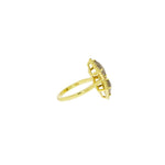 Lauren K Jewelry - Natural Silver Diamond 18K Yellow Gold Ring | Manfredi Jewels