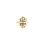 Lauren K Jewelry - Natural Silver Diamond 18K Yellow Gold Ring | Manfredi Jewels