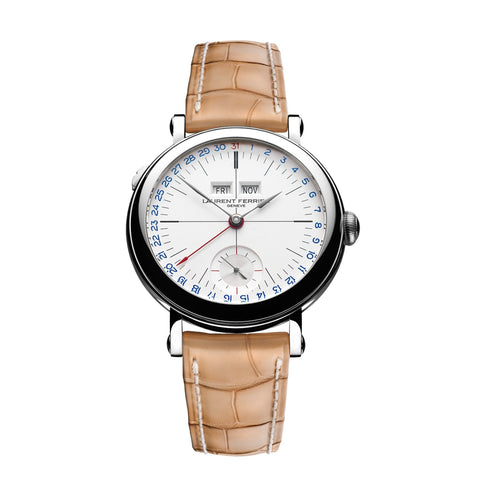 ÉCOLE ANNUAL CALENDAR OPALINE WHITE DIAL