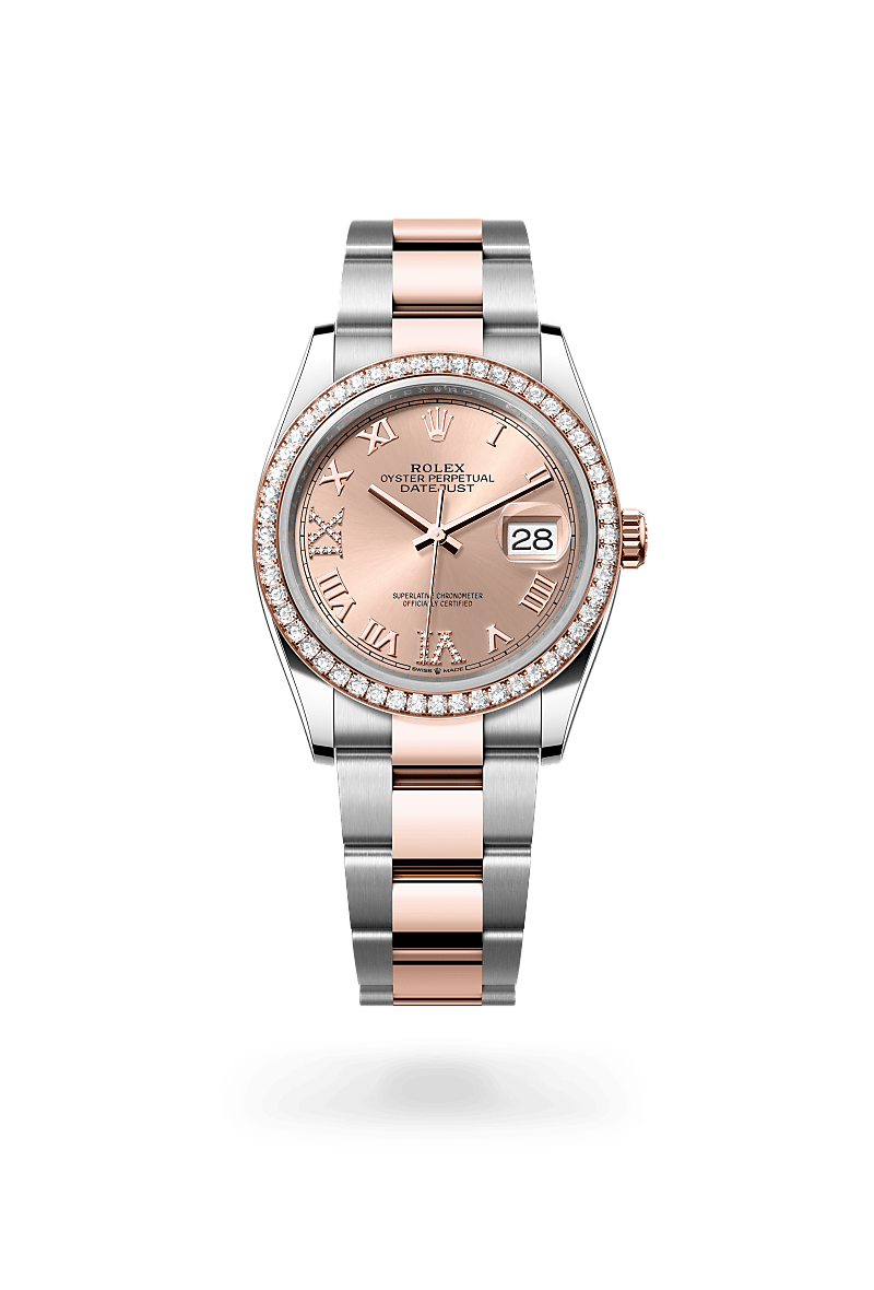 Rolex Datejust 36 in Oystersteel, Everose Gold and Diamonds, M126281RBR-0016 - Manfredi Jewels