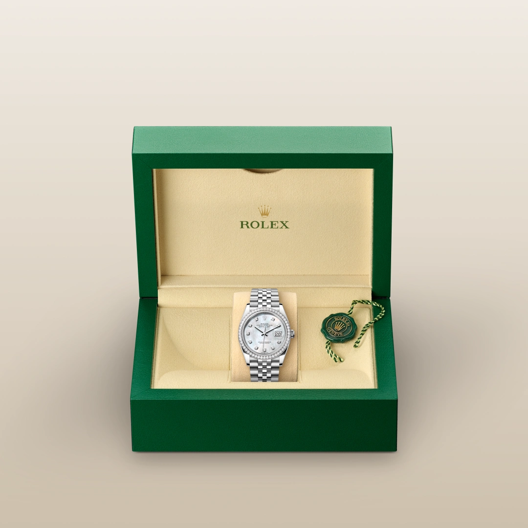 Rolex Datejust 36 in Oystersteel, White Gold and Diamonds, m126284rbr-0011 - Manfredi Jewels