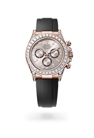 Rolex Cosmograph Daytona in Everose Gold andSundust, bright black counter rings set with diamonds Dial, M126535TBR-0002 | Manfredi Jewels